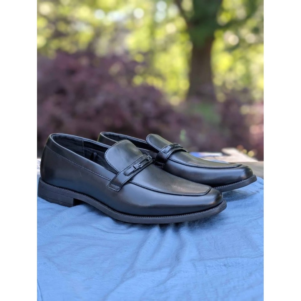 Perry Ellis Portfolio‎ Jeffrey Black Bit Loafers Mens Boys Size 6 Dress Shoes